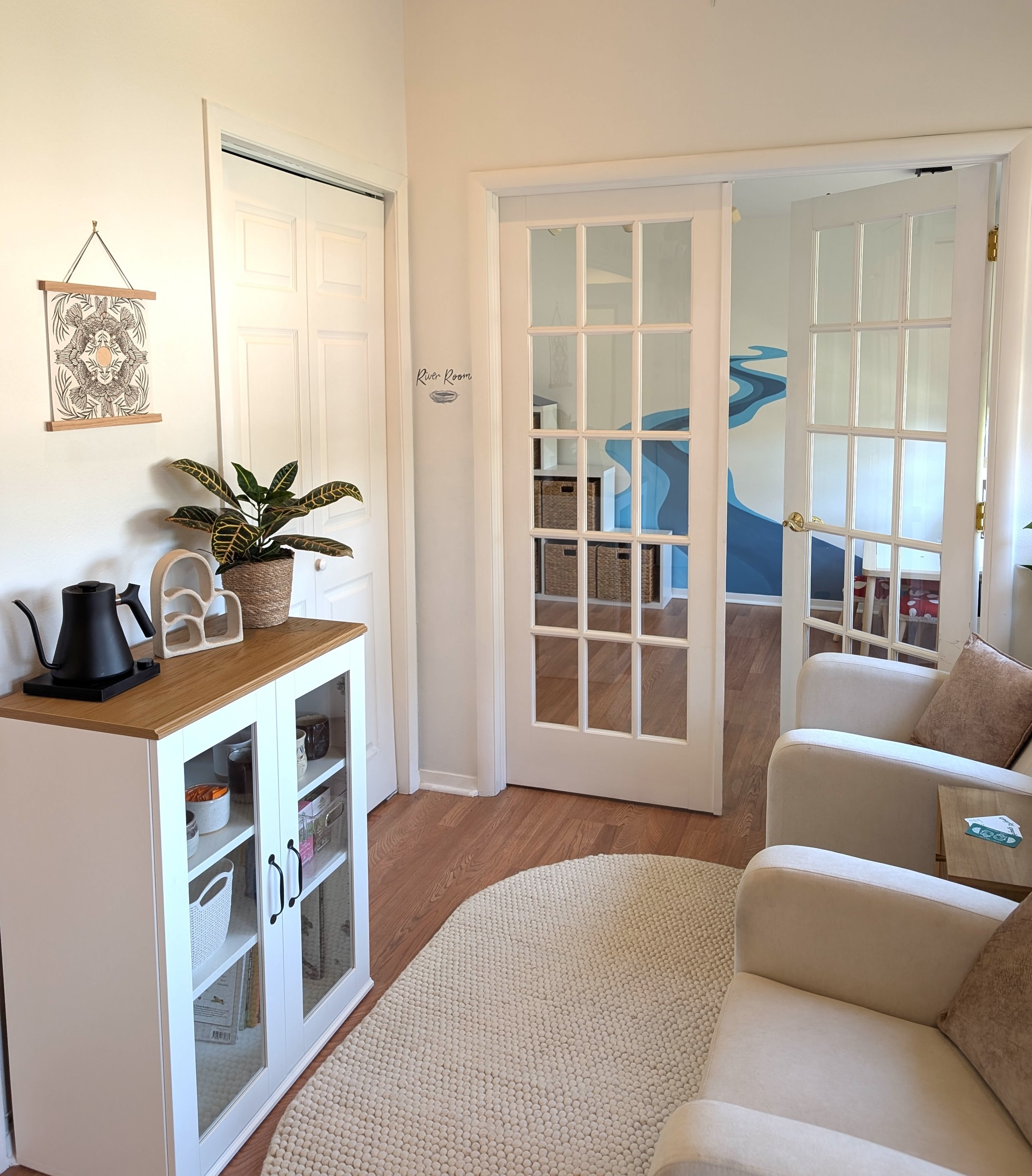 Clinic interior — cozy reading nook